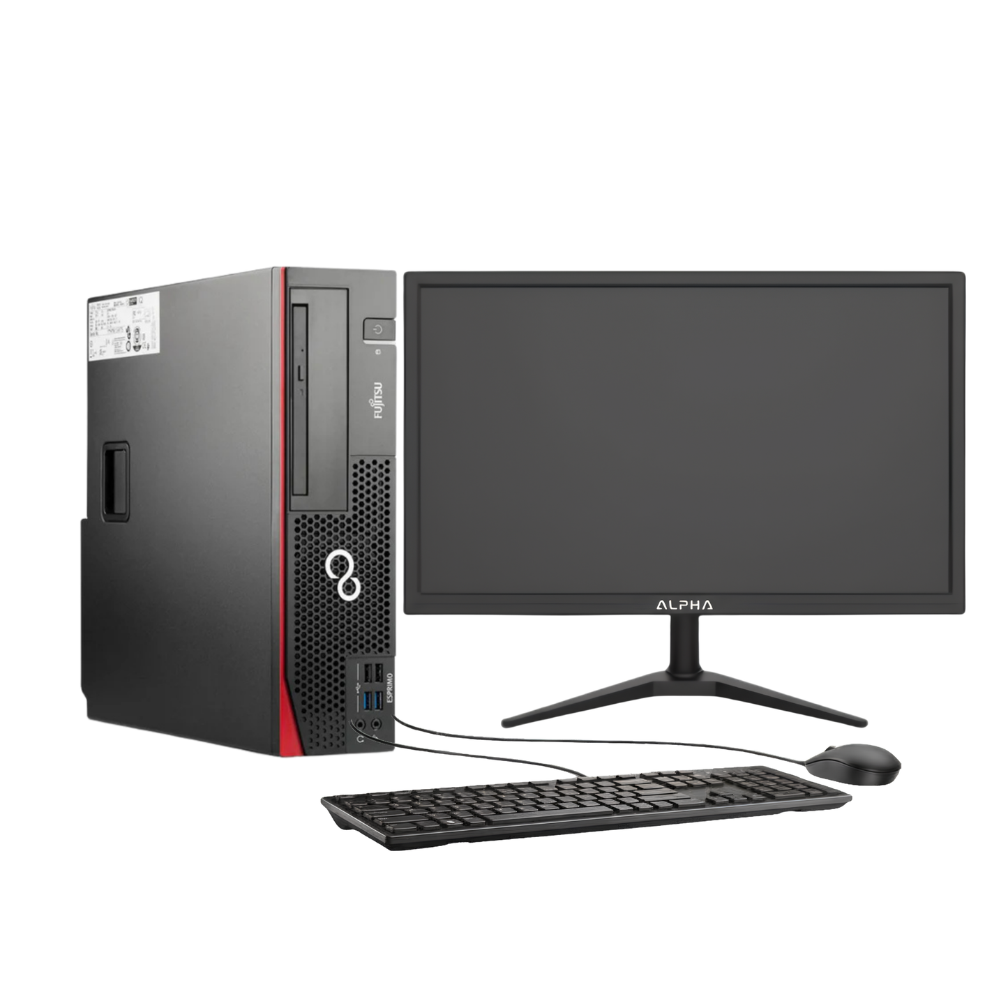PC Fujitsu Esprimo D757/E90+ | Intel Core i7-6700 | 16 GB RAM | HDD 1 TB + SSD nvme 128 GB | Moniteur 24" FHD