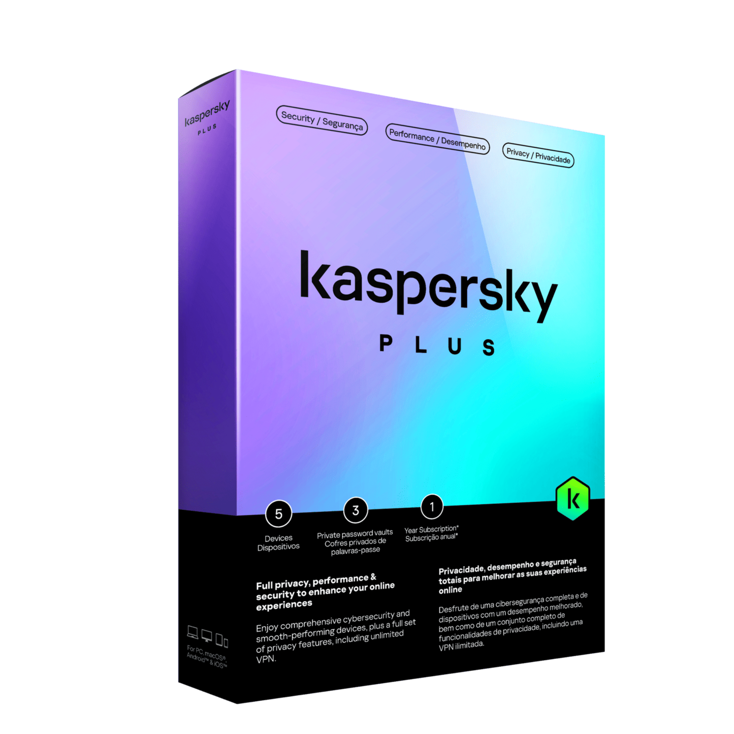 Antivirus Kaspersky Plus 5 Postes / 1 An
