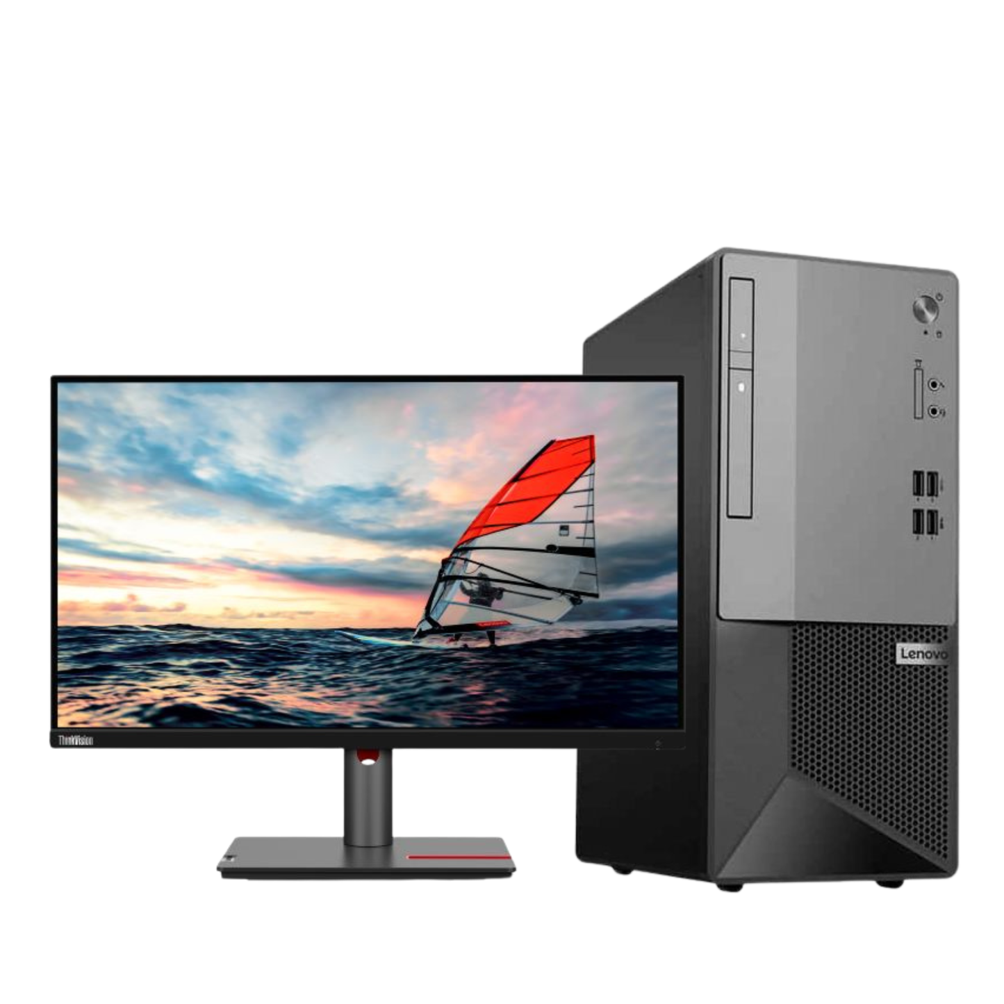 Pc De Bureau Lenovo V50T Tour i7-10700 - 4 Gb - 1 Tb HDD 21.5" FHD