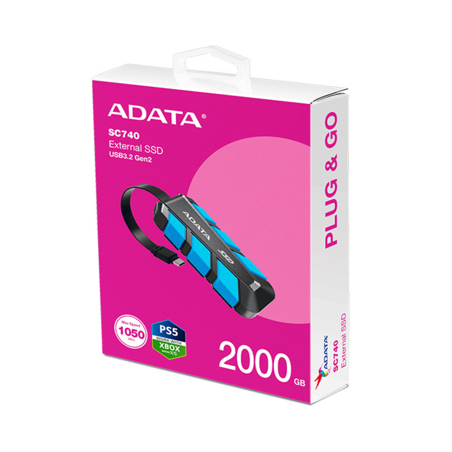 Disque Dur Externe Adata SC740 2 TB SSD USB 3.2