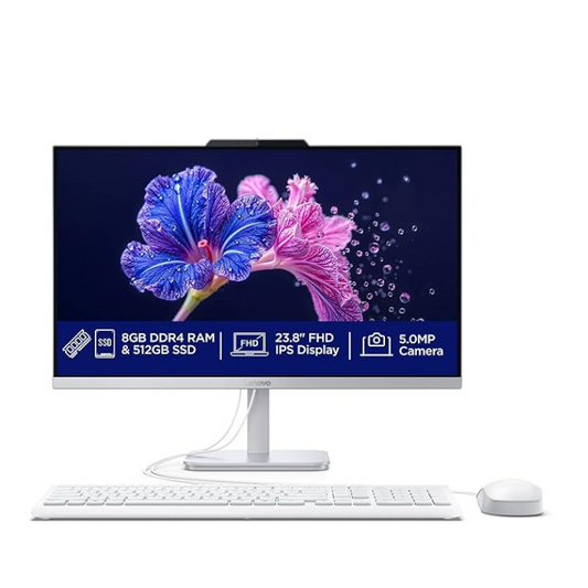 Pc Tout-en-un Lenovo A100 i3-N305 - 8 GB - 512 GB SSD - 23.8'