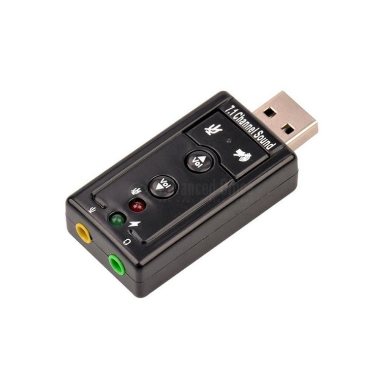 Carte Son USB 7.1 - Double Sortie Jack