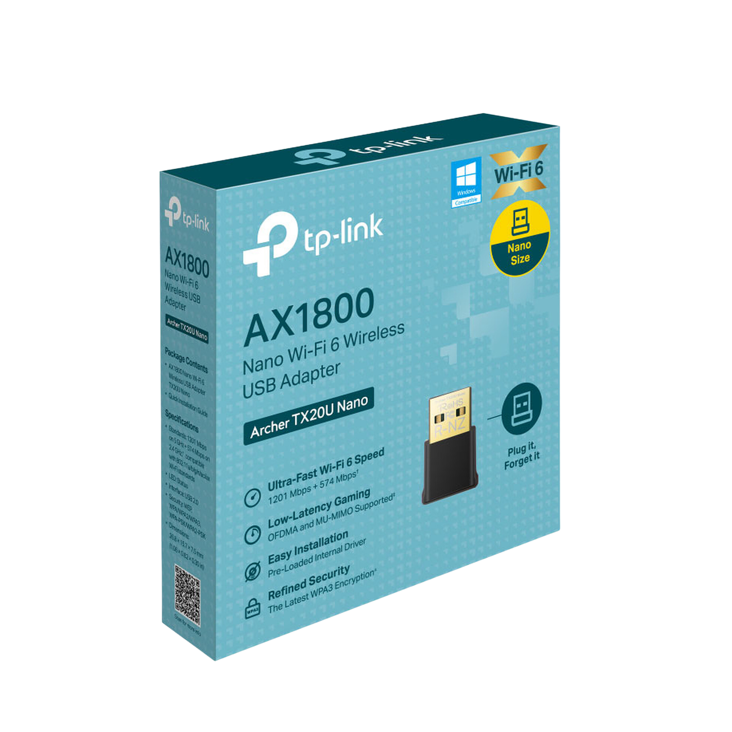 Adaptateur Usb Wifi Tp-Link Archer TX20U (AX1800 Wifi 6) (nano size)