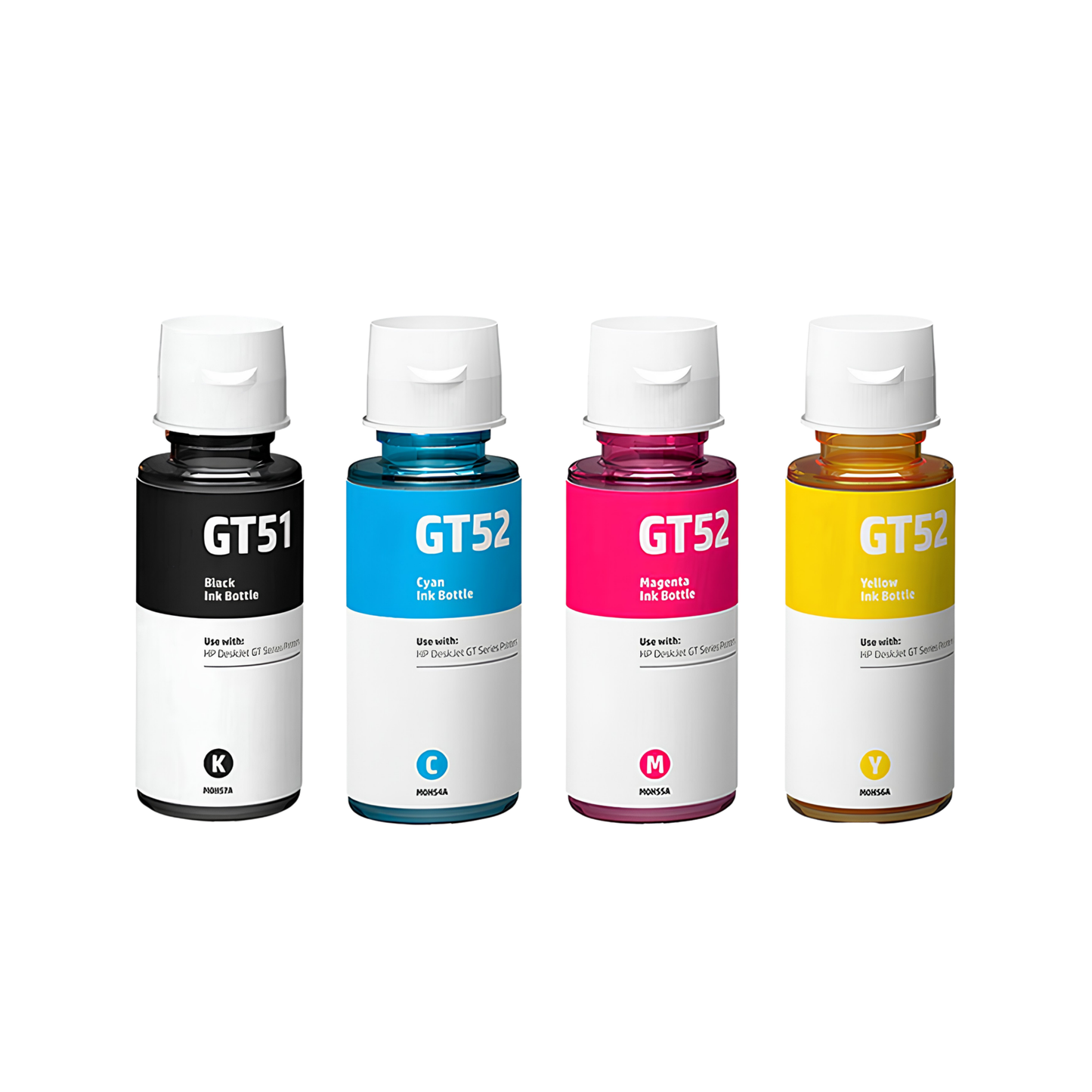 HP Pack 4 Bouteilles Encre 51/52 Compatible - Couleur