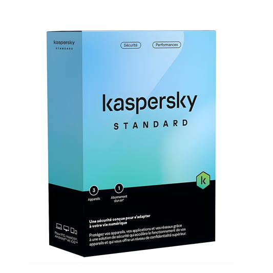 Kaspersky Standard - Antivirus (3 Postes / 1 An)