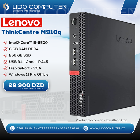 Lenovo ThinkCentre M910q I5-6500 - 8 Gb - 256 Gb SSD